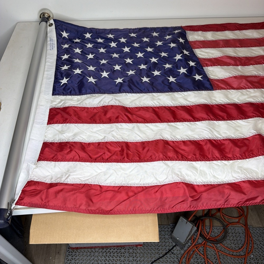 FMAA Certified American Flag Made in USA 3x5 ft 100% Nylon RN 102722 Flagpole